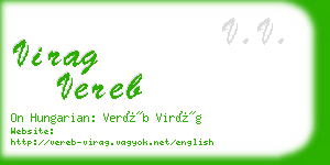 virag vereb business card